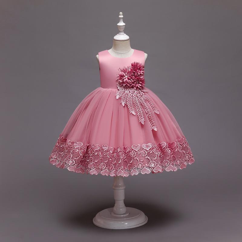 Robe de princesse formelle à manches longues pour enfants pour récital de piano, demoiselle d'honneur, fête ou anniversaire