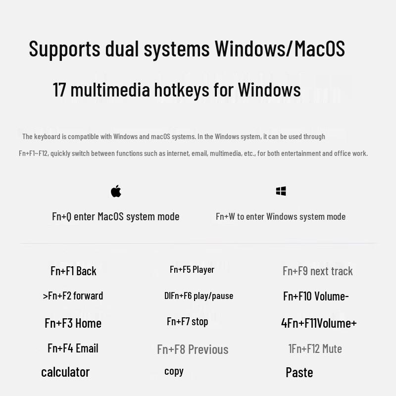 Rapoo E9500G Multi-Mode Ultra-Thin Wireless Keyboard