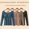Women's Double-Sided German Velvet Thermal Top: Seamless, Thickened, Self-Heating, Chest-Padded, Warm Long-Sleeve Shirt for Autumn
