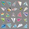 50 Sheets of Paper Airplane Doodle Cartoon Children's Gag Hand Account DIY Skateboard Water Cup Decoration Sticker