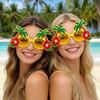 Hawaiian Sunglasses for Party Summer Beach Glasses with Palm Tree & Hibiscus Flower