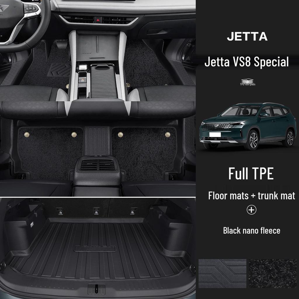 Jetta VS8 Full Coverage TPE Floor Mats - Interior Decorative Automotive Accessories