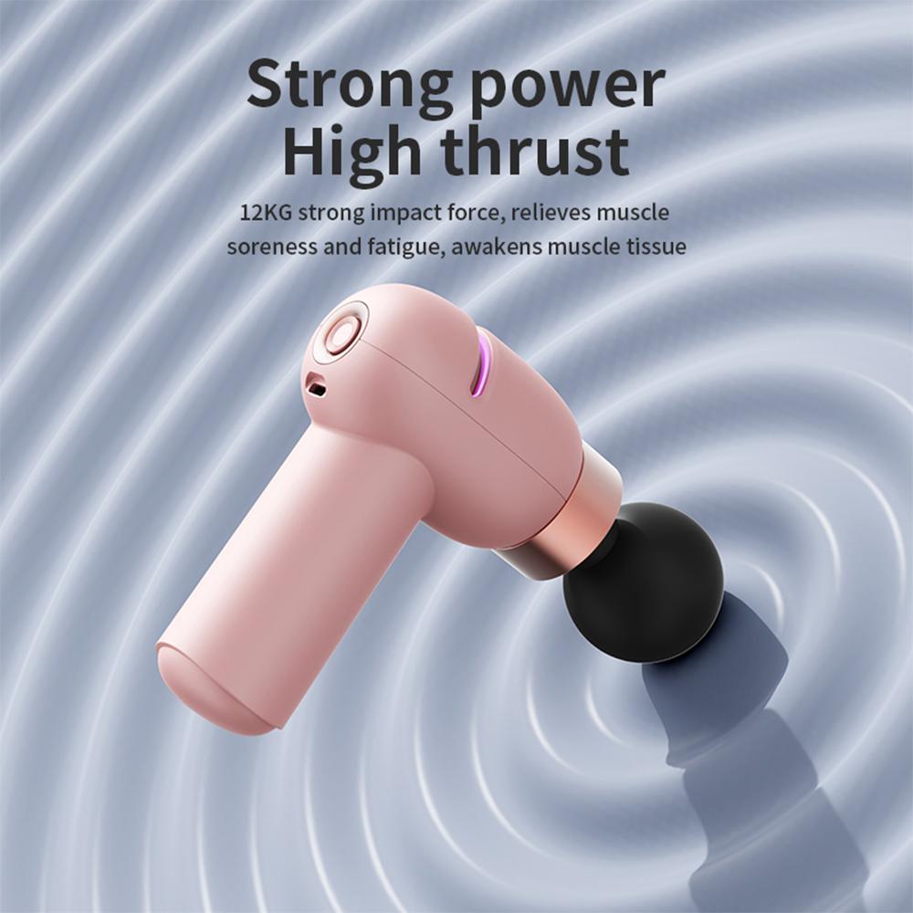 Mini Fascia Gun Electric Massage Gun Muscle Relaxation Massager Body Portable Vibration Massager With 4 Massage Head