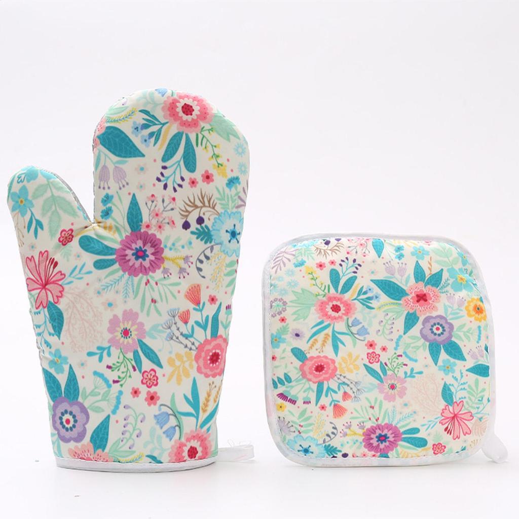 Pot Holders And Oven Mitts Heat-Resistant Gloves Potholders Kitchen Oven Mitts Pan Rack Set For Microwave Pan Plate Bowl Bakery