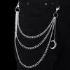 Hip Hop Pants Chain Stylish Links For Dancers Punk 2000s Trend Jean Multi-layer Chains for Edgy Streetwear Looks