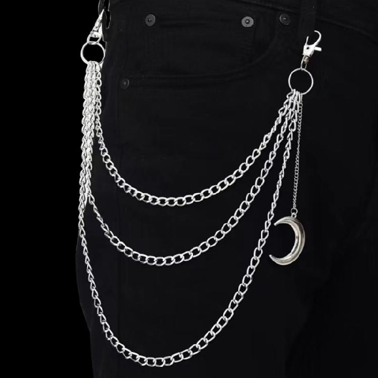 Hip Hop Pants Chain Stylish Links For Dancers Punk 2000s Trend Jean Multi-layer Chains for Edgy Streetwear Looks