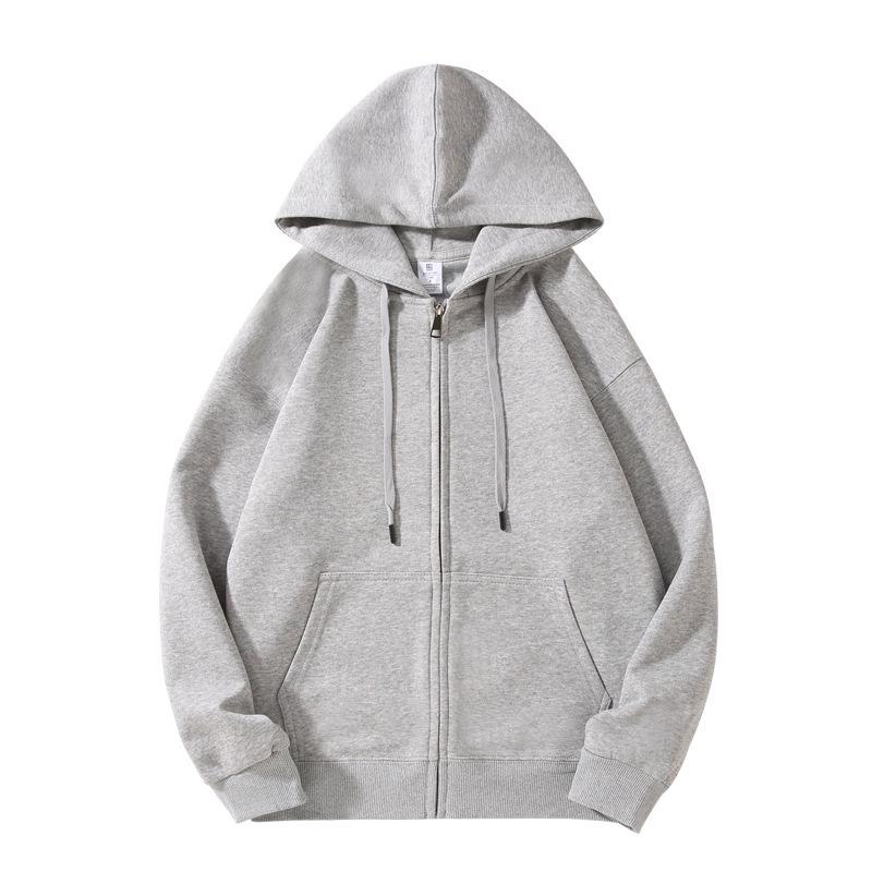 Heavyweight Unisex Drop Shoulder Cotton Hoodie Jacket S