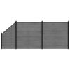 Fence Set 446 X 186 Cm WPC and Aluminum Gray