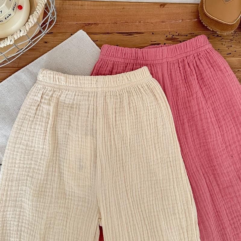 Kids Clothing Summer Thin Solid Color Anti Mosquito Pants Baby Boys Girls Loose Casual Trouser Simple Fashion Bloomers