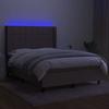 VidaXL Sommier à Lattes de Lit avec Matelas et LED, Lit Rembourré, Lit Double, Lit Adulte de Chambre à Coucher Intérieur, 3138313