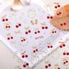 Fresh Sweet Fruits Strawberry Cherry Bowknot Love Heart Bow 5D Nail Art Stickers Self Adhesive Decorations Nail Manicure Decal