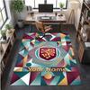 Crystal Velvet Rug Burnley Football Print Custom Name Text Floor Mat Home Decor