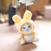 Fluffy Plush Toy Adorable Cat Rabbit Keychain Soft Stuffed Animal Doll