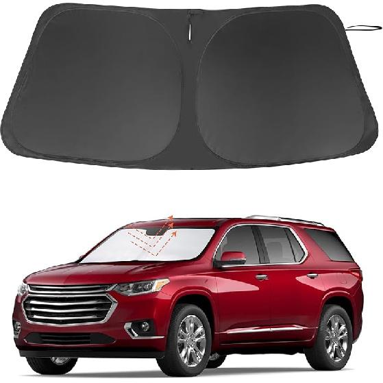 TINGLU Sun Shade For Tesla Model X Tesla X 2016-2024 2025 Accessories Windshield Sun Shade Window Shade UV Rays Protection Sun Visor Cover With
