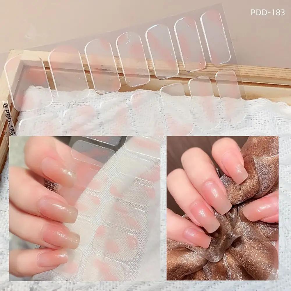 

Easy To Removal 14Strips Gel Nail Stickers Floristic Nail Patch Full Cover Nail Art Stickers DIY Nail Art Making Nail Decoration