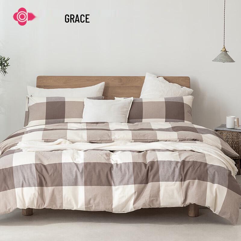 Grace Impressionist Brushed Washed Cotton 4-Piece Bedding Set