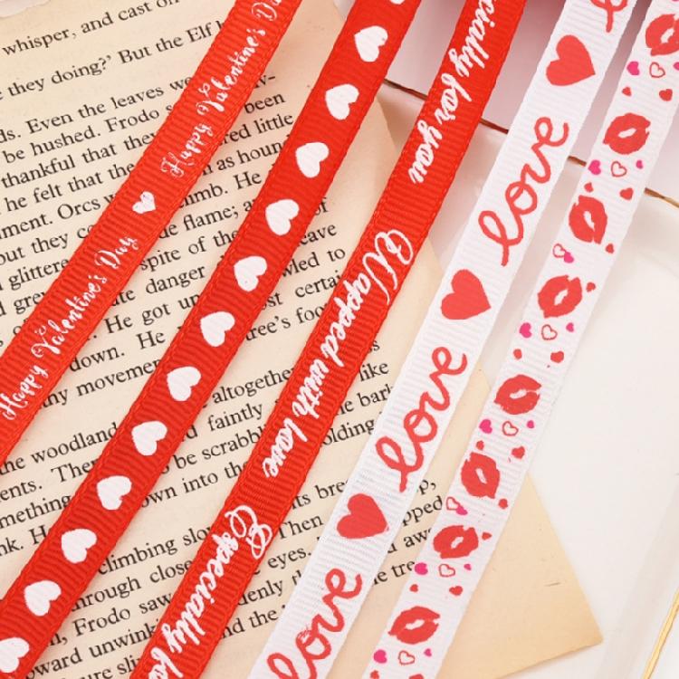 Valentines Ribbon Ribbon For Wreaths Flowers Bouquets Heart Ribbon For Gift Wrap