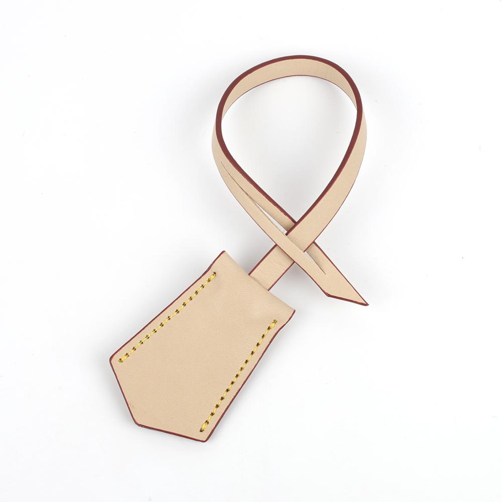 Luggage Tag Handbag Hang Tag Accessories Vachetta Leather Travel Luggage Tag Key Bell Purse Bag Charm