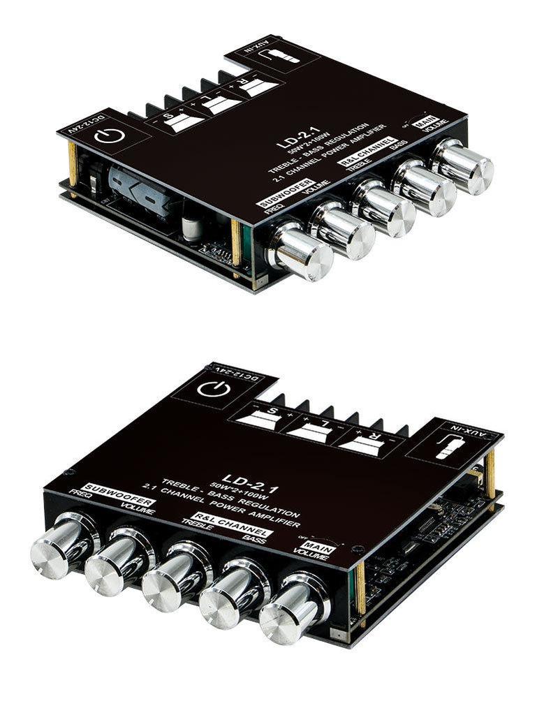 2.1 Channel Bluetooth Digital Amplifier Board with High/Low Tone, Super Bass, and High Power for Subwoofers and Car Audio Systems.