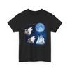 Wolf Shirt, Wolf With Moon T-shirt, Three Wolves Animals Lovers Women Men Shirt