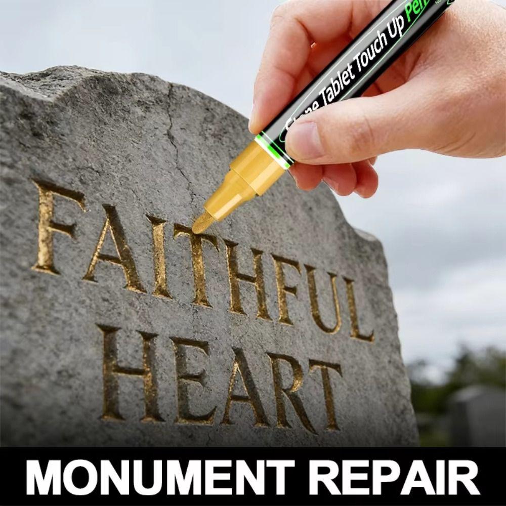 Gold Color Tombstone Touch Up Paint Pen Tombstone Inscription Pen  Tombstone Restoration