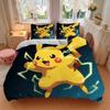 Pikachu Power Burst Print 3Pcs Bedding Setduvet Cover With 2 Bedropillowcase Home Birthday Gift