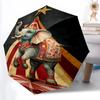 1pc Circus Elephant Automatic Folding Umbrella - Windproof Compact Travel Umbrella with Auto Open/Close, 8-Rib Heavy-Duty Shaft for Women/Men A049