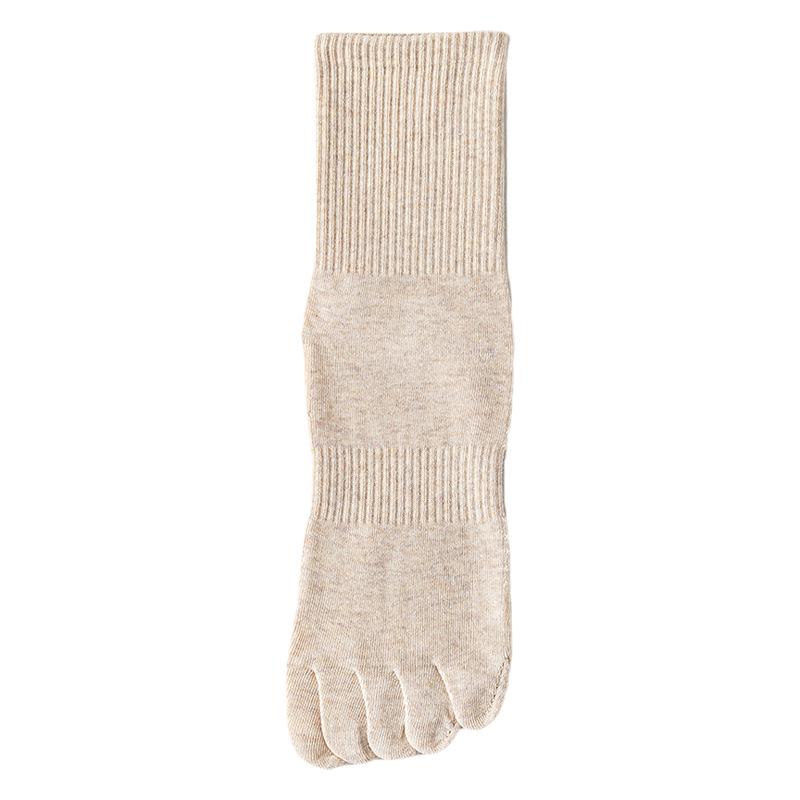 

Женские хлопковые носки до середины икры с пятью пальцами: Осень/Зима, Амортизирующие, Антибактериальные, Дезодорирующие, Массажная подошва, Дизайн с раздельным носком. One size (35-39)