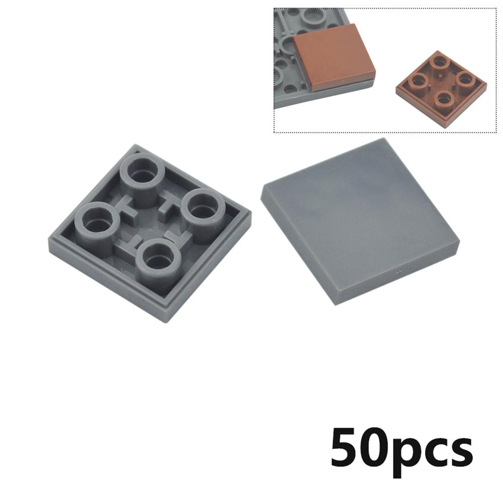 50Pcs Smooth 2X2 Inverted Building Blocks DIY enlighten Flat Tile Brick Educational Toys Assembles Particles Compatible 11203