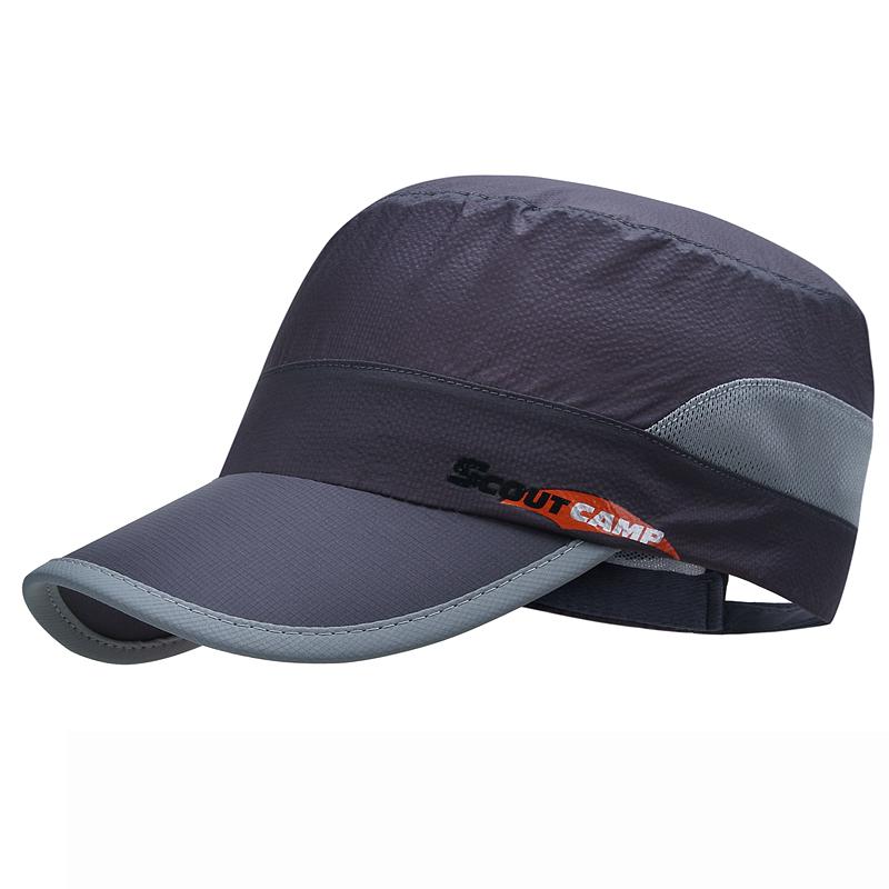 

Спортивная бейсболка с сеткой для улицы, летняя мужская и женская быстросохнущая дышащая военная армейская кепка с плоским цилиндром, велосипедная кепка для бега Adjustable 57-62 cm