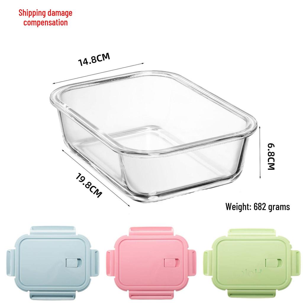 Mikrowellengeeignete Glas-Lunch-Bento-Box - Obstsalat- & Lebensmittelaufbewahrungsbehälter