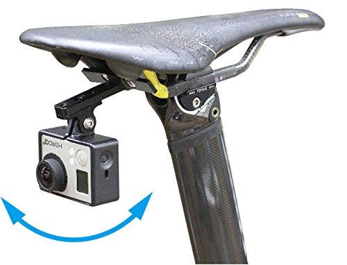 REC-Mount Saddle Rail Mount Type 2 [REC-B030-GP] for GoPro HERO Series Cameras, for Rearview Bicycle Photography (for Angled Rails)