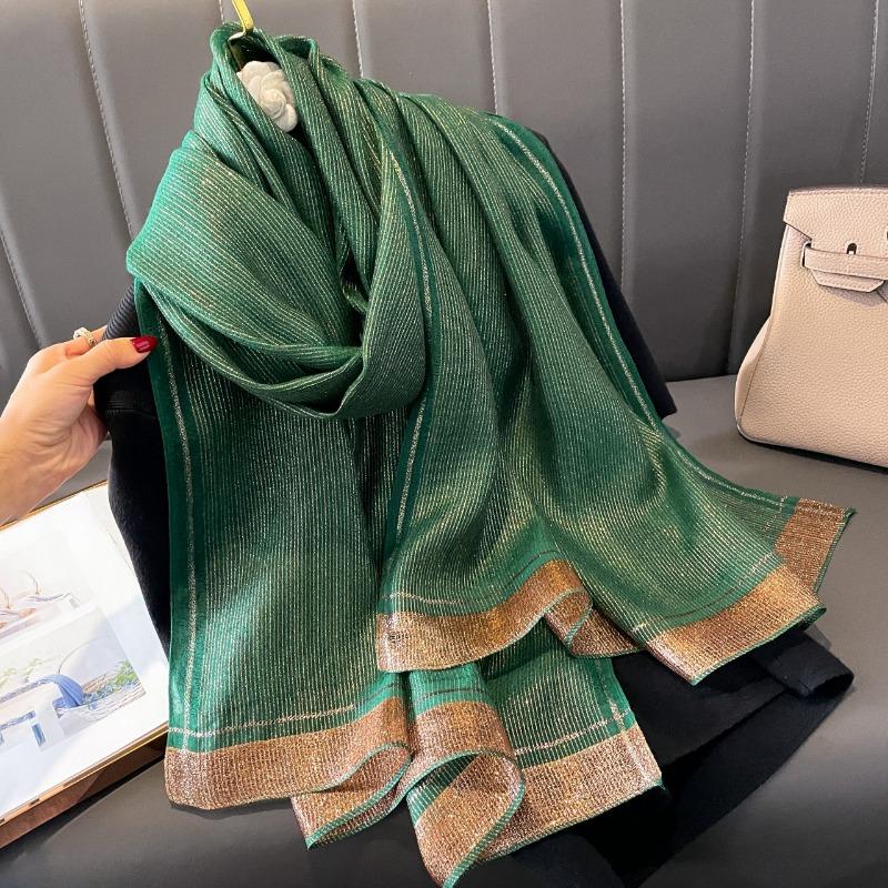 Women S Long Imitation Silk Scarf Warm Fashion Shawl For Autumn Winter