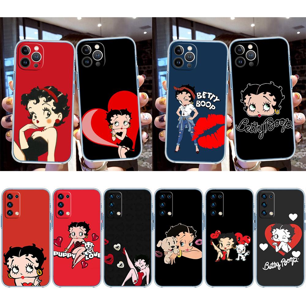 UP10 B-Bettys Art B-Boops Transparent Phone Case for Samsung Galaxy A04 A04S A14 A23 A34 A54 M23 M33 M52 M53