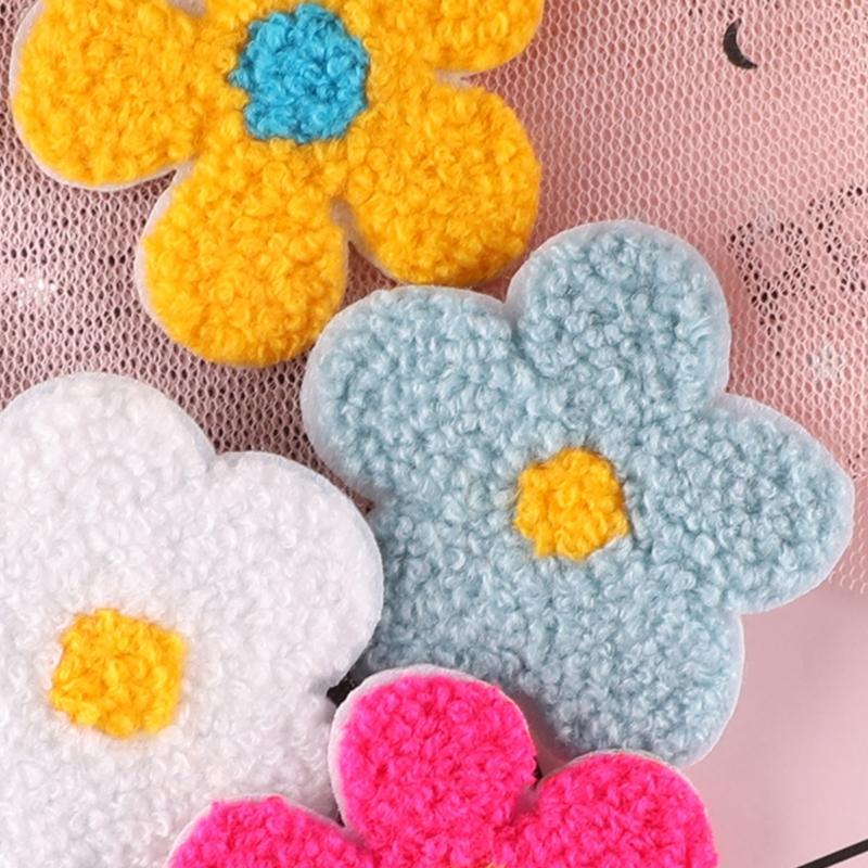 6 Stück Blumen Stickaufnäher Aufbügler Kleine Reparaturflicken Nähflicken Applikationsflicken für Kleidung Tasche