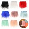 Decoration DIY Wedding Dress Crafts Accessories 8-10 CM Wide Ostrich Feathers Trim Plumes Ribbon Selvage 1 Meter Long