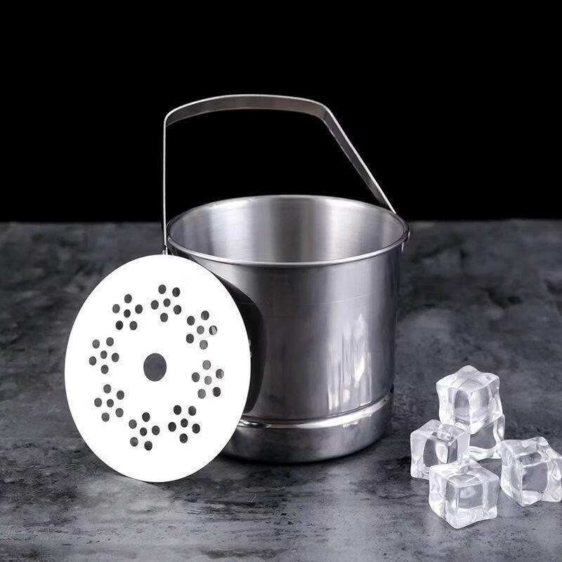 ZISIZ Artificial Crystal Handheld Ice Bucket Set