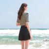 Sancai 2026 Summer High-Waist Straight-Leg Denim Shorts