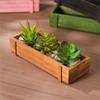 Vintage Style Wooden Planter Pot For Succulent Plant Breathable Design Lightweight Indoor Outdoor Home Garden Decoration