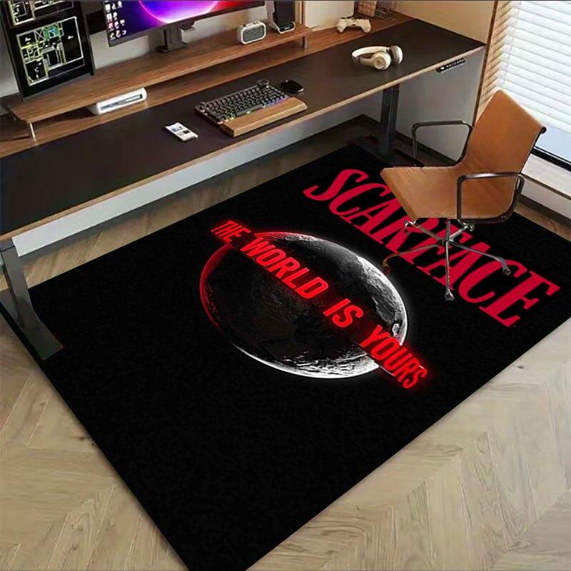 1pc Scarface Office Carpet Chair Mats Soft, Comfortable, All Season,Perfect for Home, Bedroom, or Office Decor, Perfect Gift for