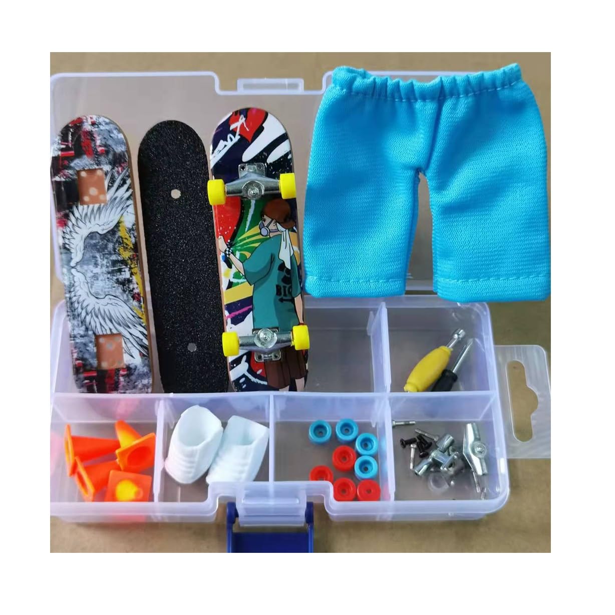 

Набор деталей для фингерборда, различные инструменты, замена подшипников для ручного скейтборда, набор инструментов для фингерборда, набор для скейтборда, многоцветный (С-набор) [Элемент]