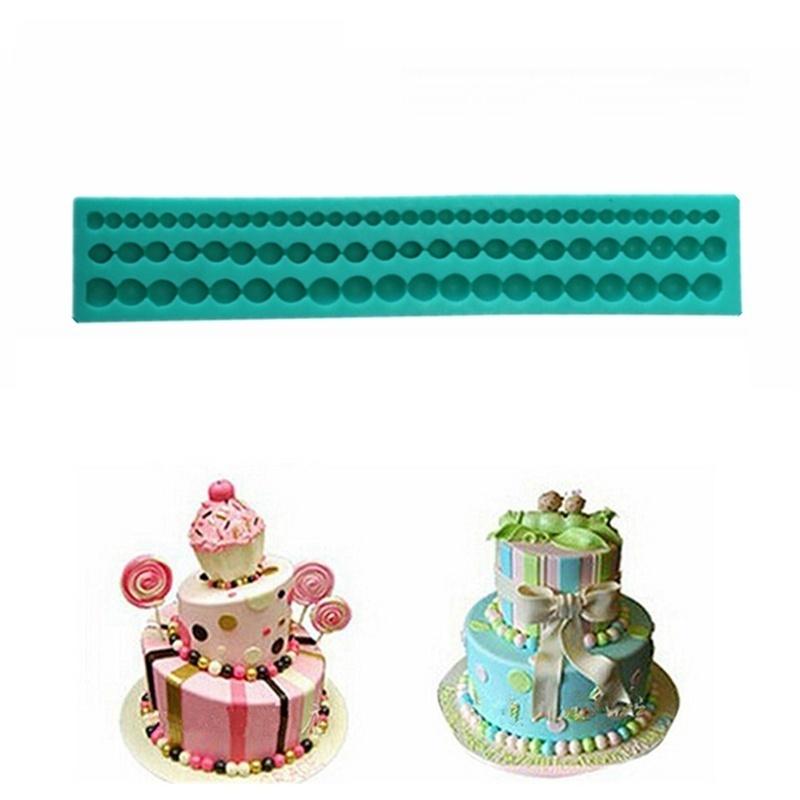Pearls Strip Chocolate Mold Fondant Silicone Molds for Cake Decorating Baking Tools Kitchen Accessories