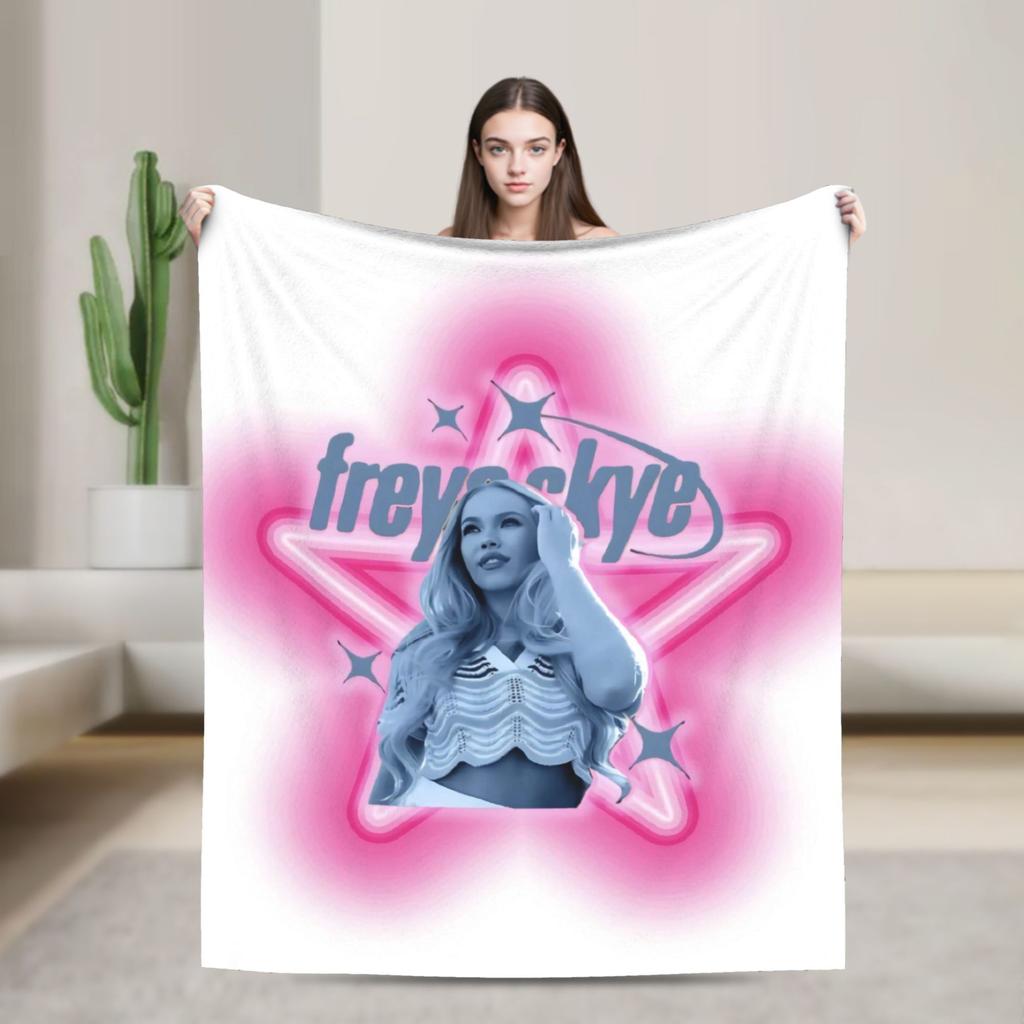 Freya Skye Vintage Fan Warm Blankets Casual Travel Car Bedding Throws Couch Bed Flannel Bedspread Sofa Bed Cover