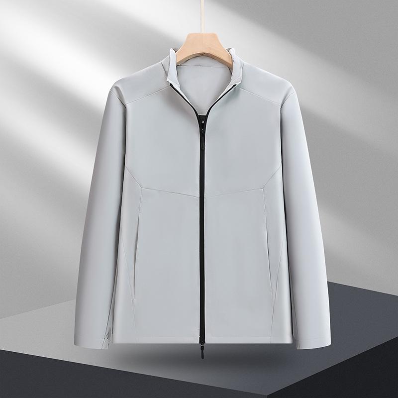 Custom Logo Business Jacket: Thin Style Stand-Up Collar Trench Coat Outerwear for Autumn/Winter – Made-to-Order Group Uniform