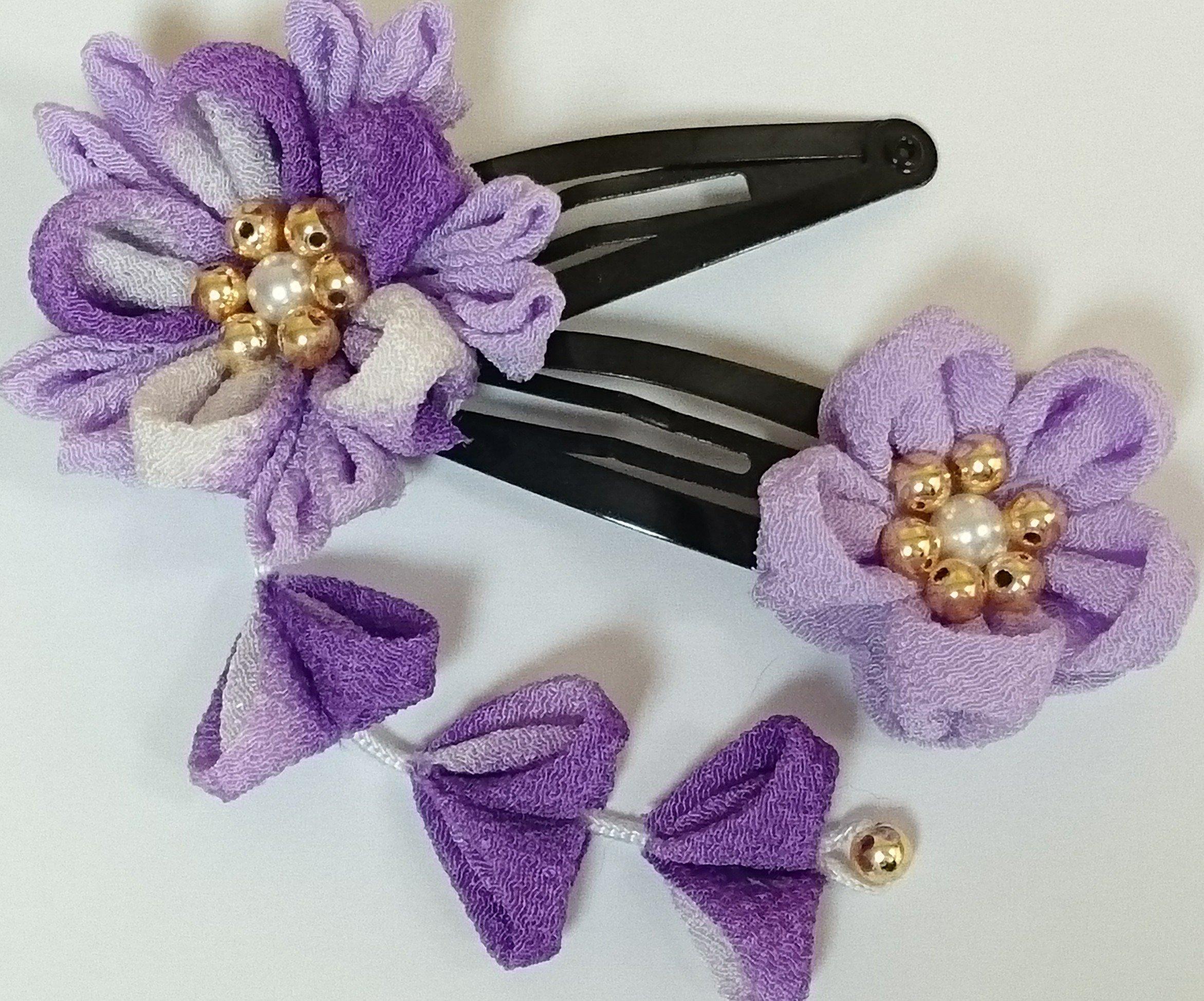 

Craft Kit Hair Hairpin Wisteria Tsumami-zaiku Ornament/Flower