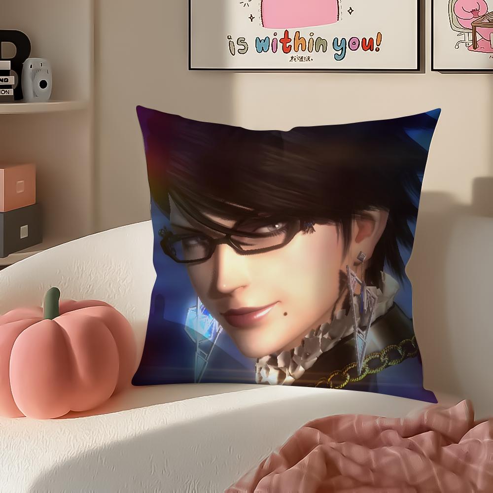 Game stylish Game BBayonetta 3 Cushion Cover Pillowcase Short Plush Invisible zipper Room Sofa Cushion Cover