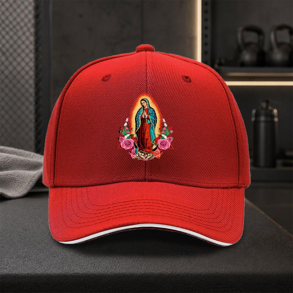 Casquette de Baseball Snapback Réglable Notre-Dame de Guadalupe pour Unisexe Légère Religieuse HipHop Chapeau d'Extérieur