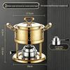 304 Stainless Steel Single-Person Hot Pot with Inflatable Gas Stove for Home, Commercial, and Camping Use