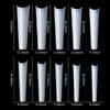 500Pcs Transparent Stiletto Fake Nail Tips Acrylic Ballerina Nail Tips Long Shape Half Cover Coffin Professional False Art Nail