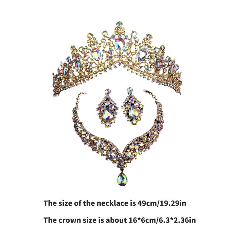 Stabiles Silber Strasssteine Florale Schmuckset Tragbares Modeaccessoire für Braut- und Abendpartys Zubehör